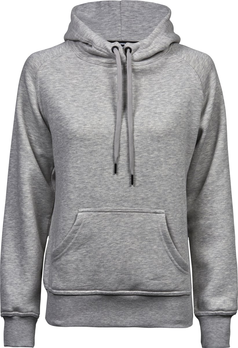 Tee Jays Hooded Sweatshirt, dam, Ljusgrå, Stl. 2XL