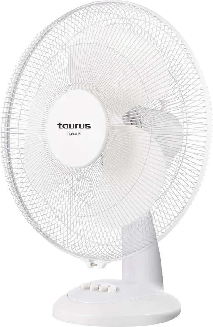 Taurus skrivbordsfläkt Greco 16, 40 cm, vit