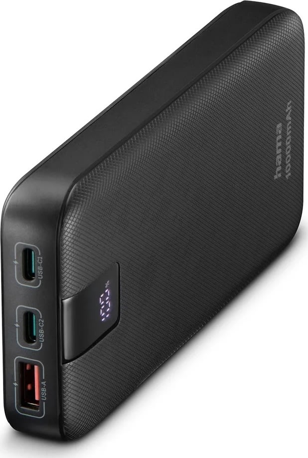 HAMA Powerbank PD 10000mAh, svart