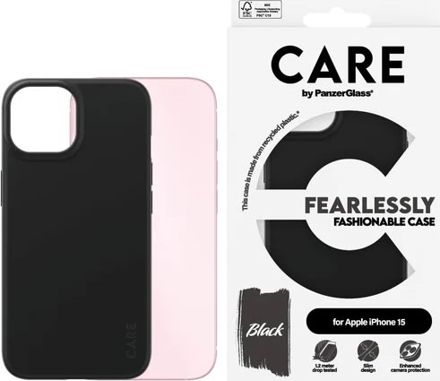 CARE Fodral till Iphone 15, svart