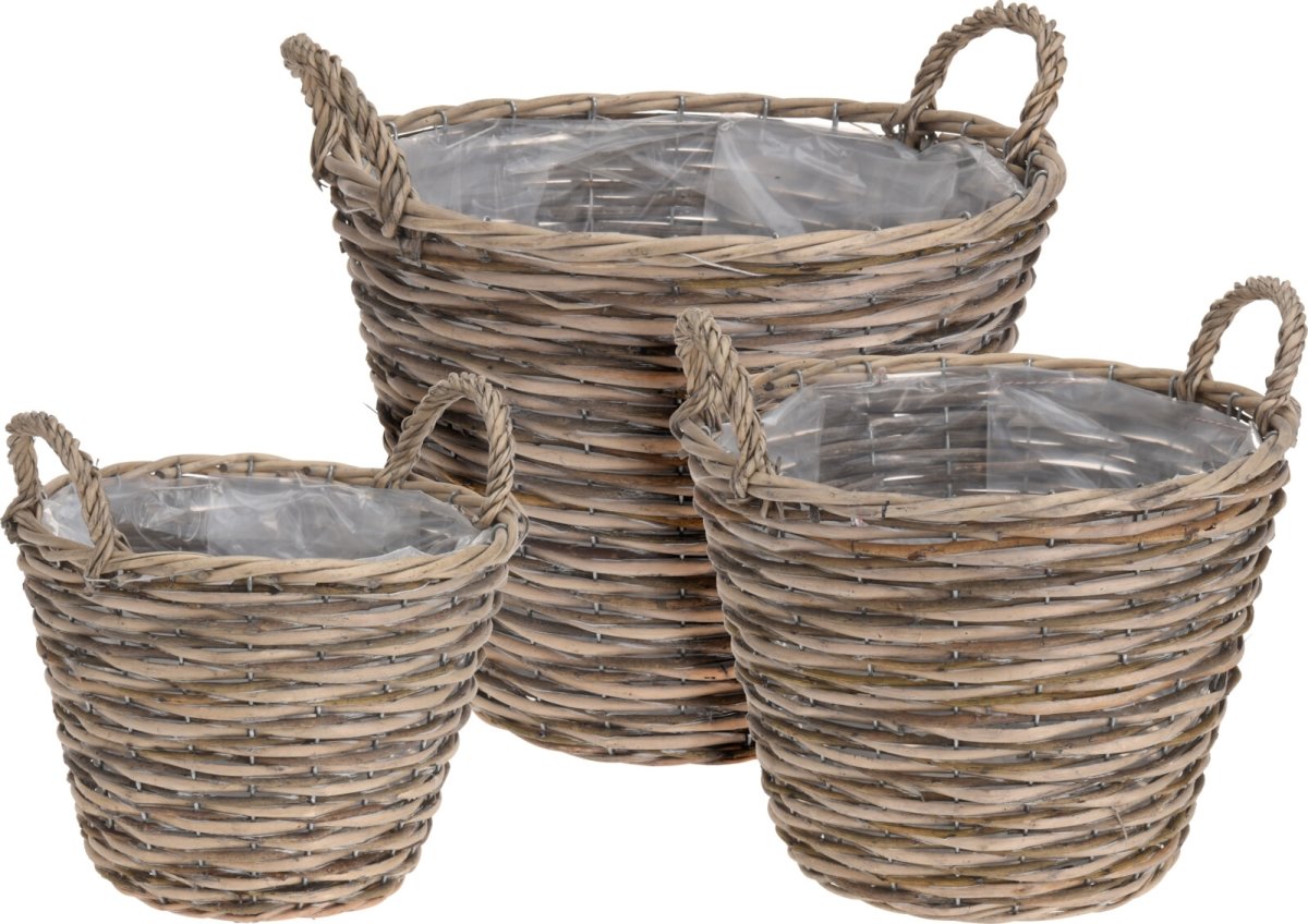 Korgset, natur, 3 delar