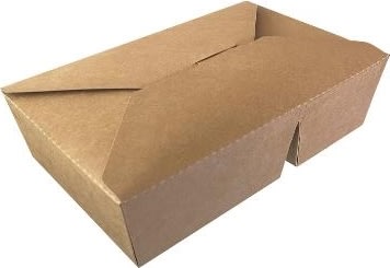 Take away-box, brun, 2 fack, 510/920 ml, 50 st.