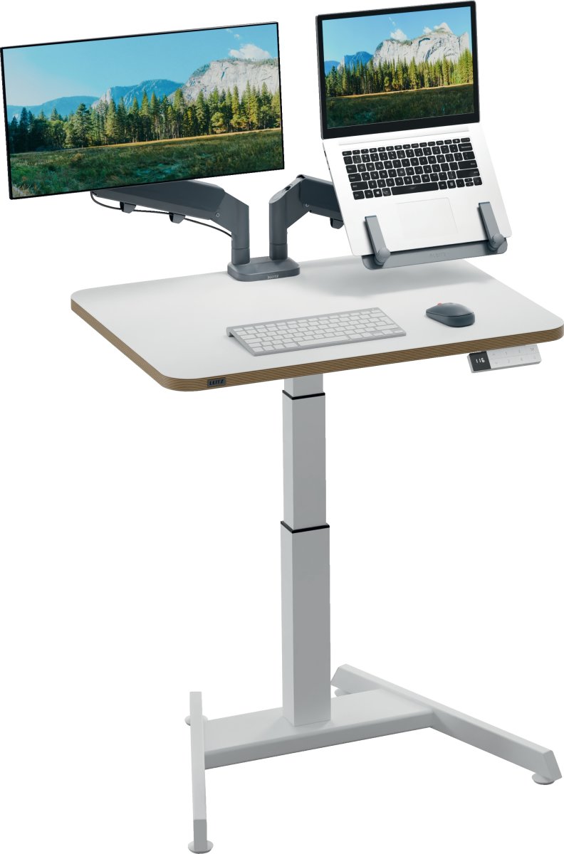 Leitz Ergo elektriskt höj- och sänkbart bord, vit