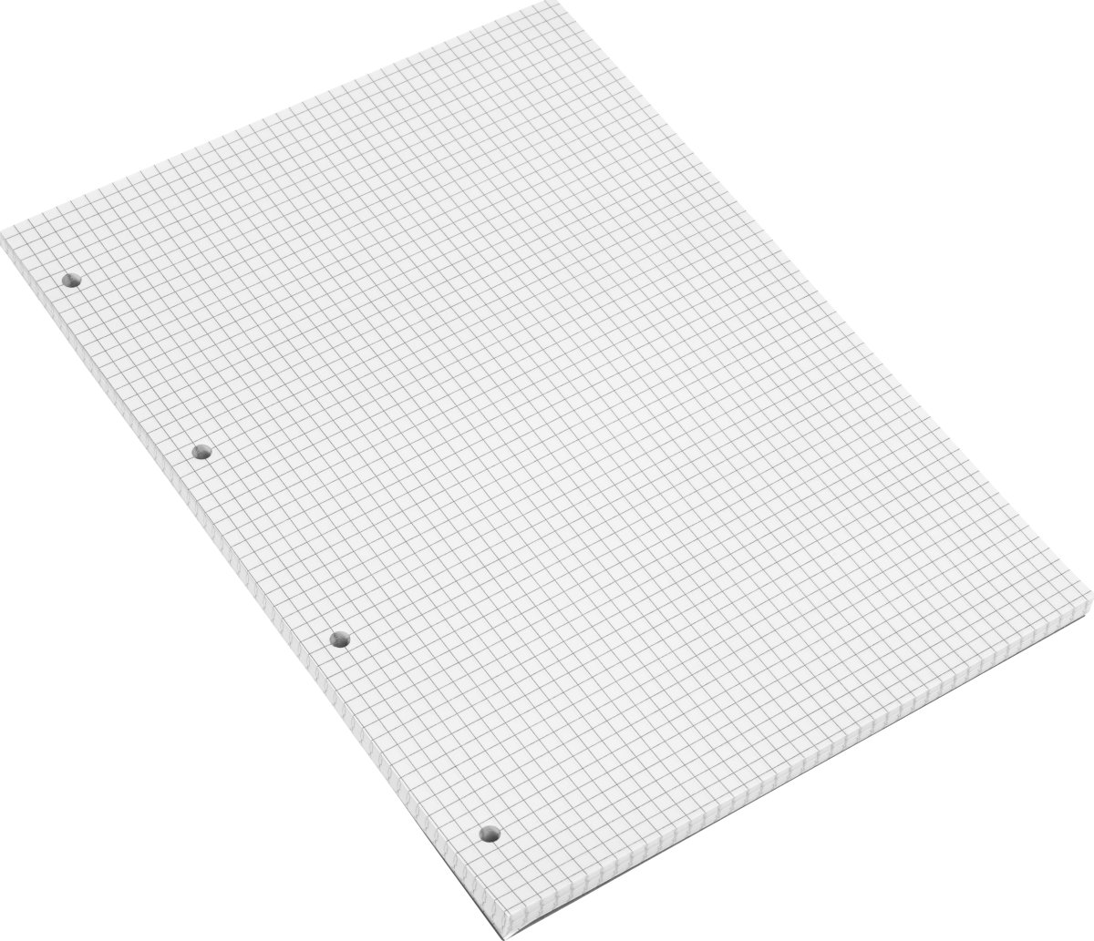 Bantex Block | A4 | Topplimmat | Hålat | Rutat