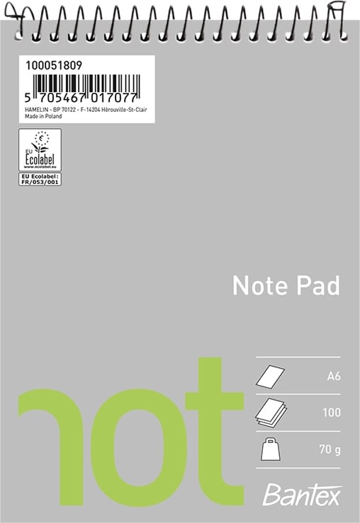 Bantex Note Spiralblock | A6 | Blank