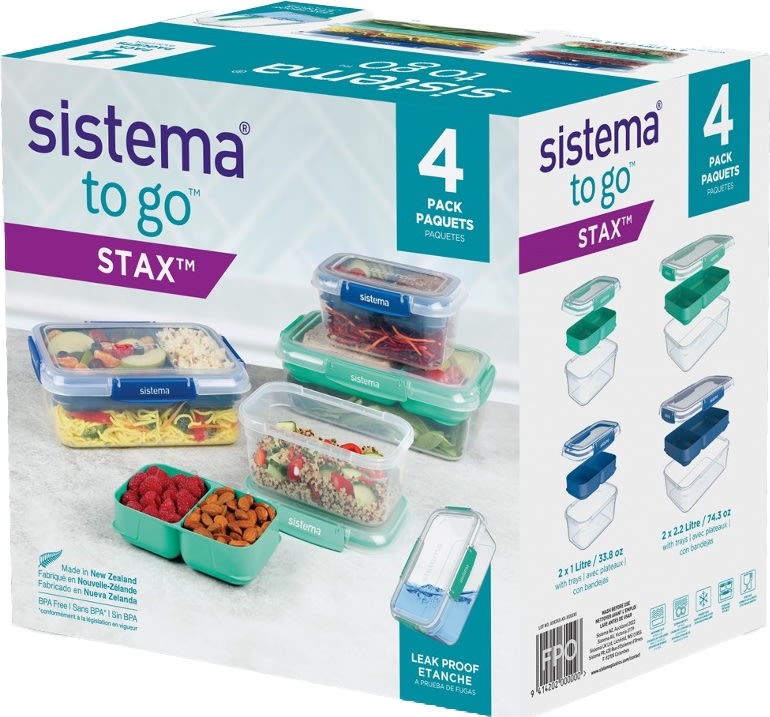 Sistema Stax To Go förvaringslåda, 2,2L, 4 st.