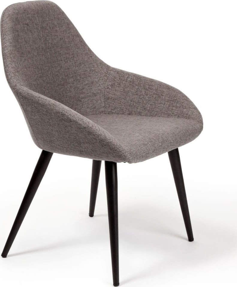 Bello loungestol grå med svarta ben