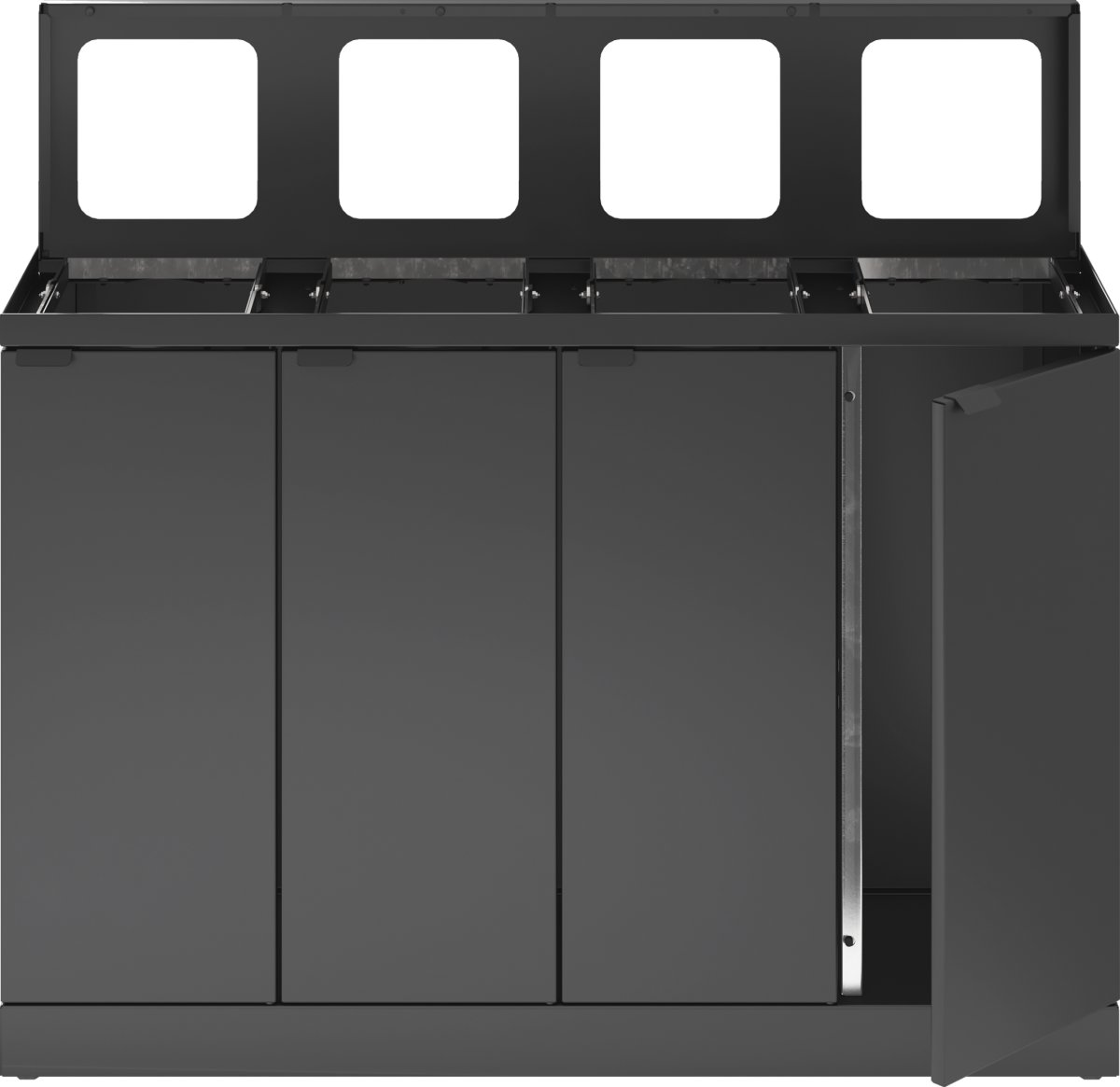 Bica Basic 878 Avfallsstation, 4x45 L, Antracit
