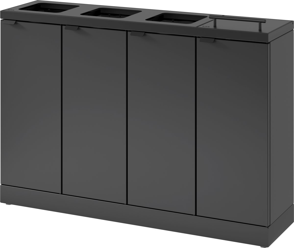 Bica Basic 883 Avfallsstation 4x45L/Lock, Antracit