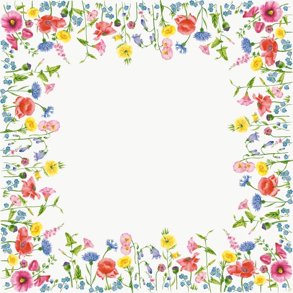 Dunicel Bordsduk, 84x84 cm, Flowy Meadow, 20 st.