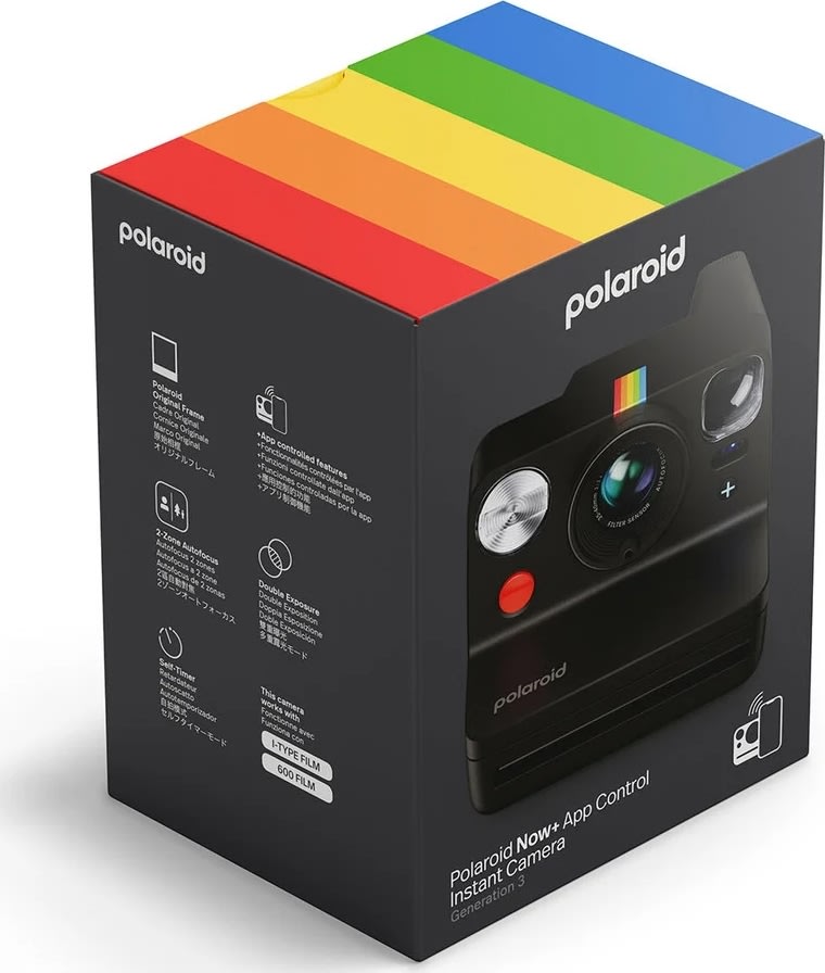 Polaroidkamera Now+ Gen. 3, svart