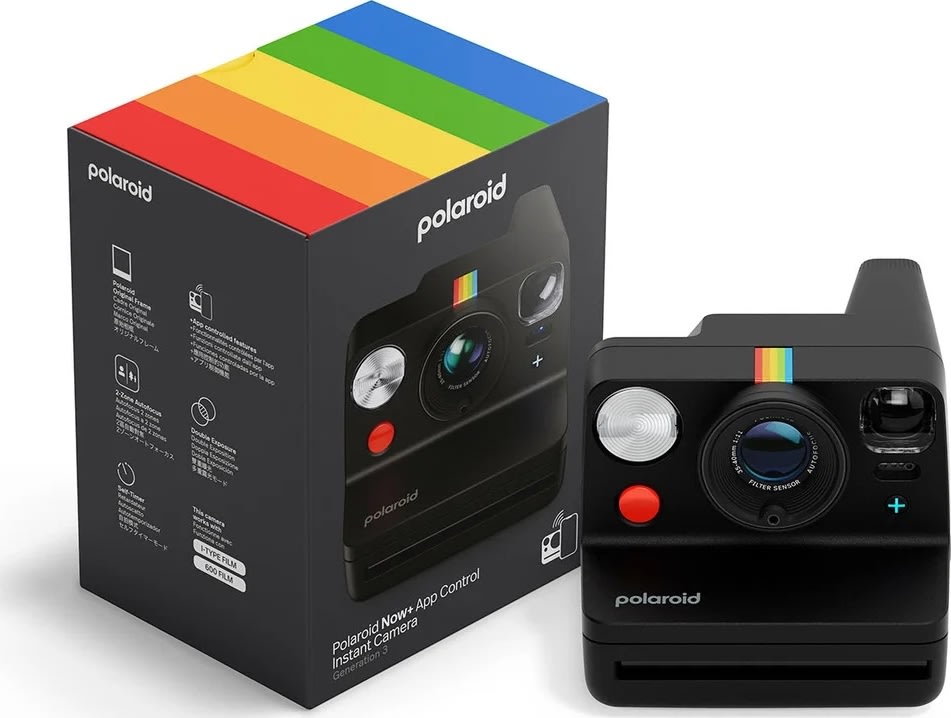 Polaroidkamera Now+ Gen. 3, svart