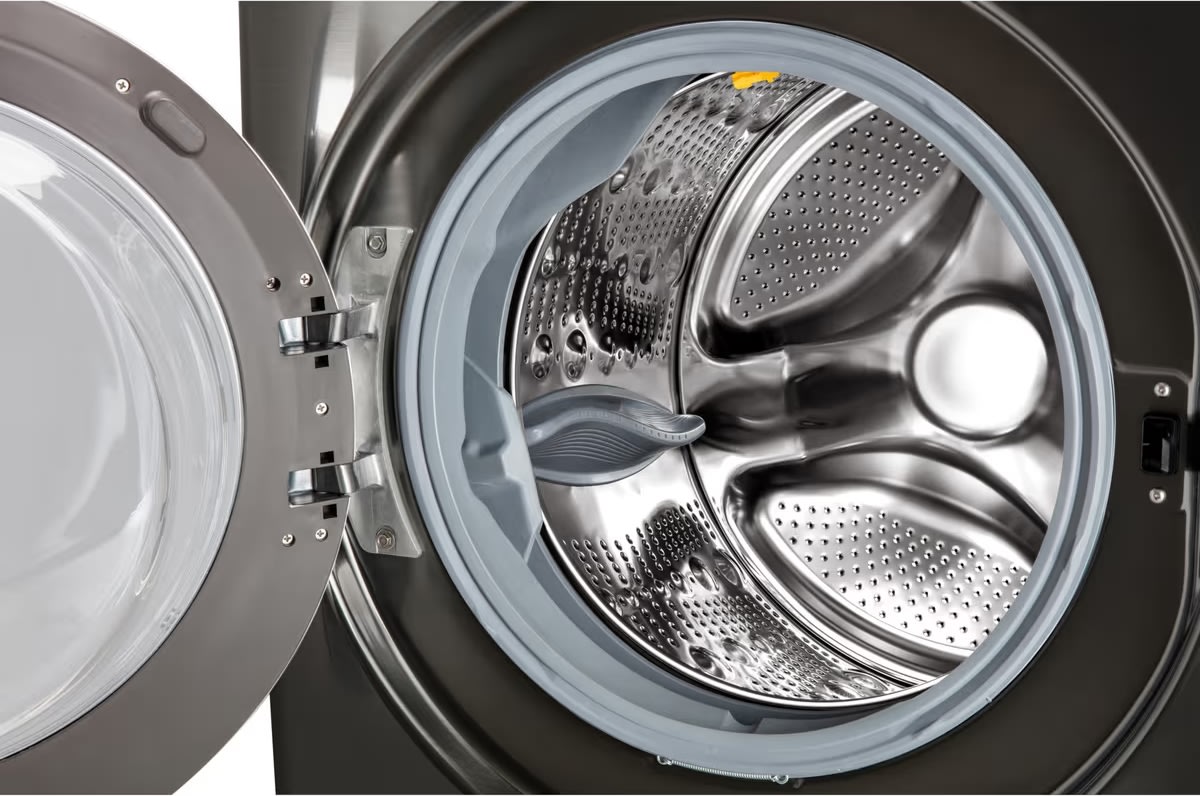 LG tvättmaskin 20 KG, Turbo Wash, svart
