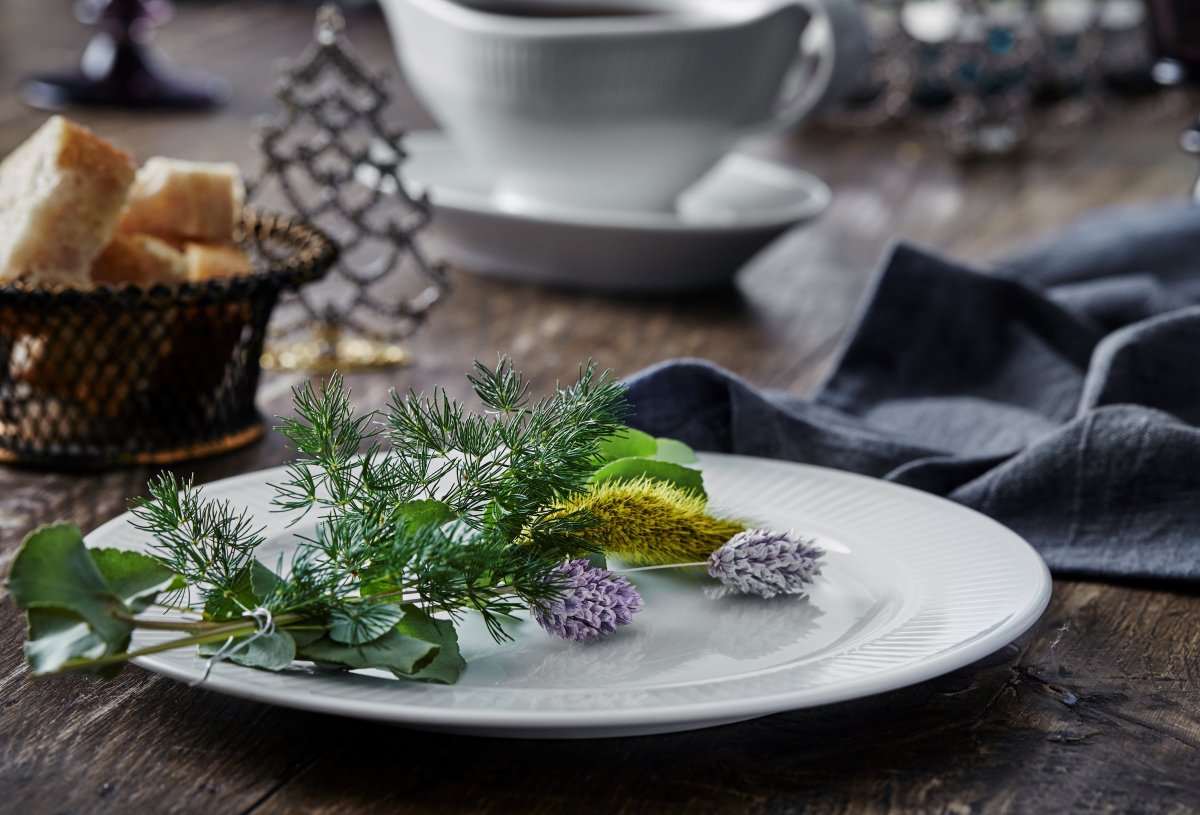 Pillivuyt Plissé-tallrik Ø 20 cm, vit