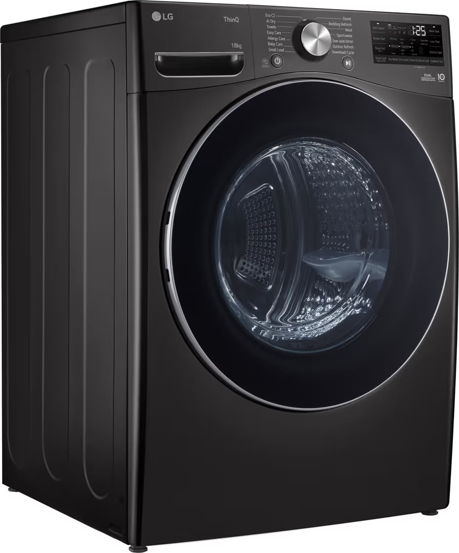 LG Torktumlare RH18U8JVCW 18 KG, svart