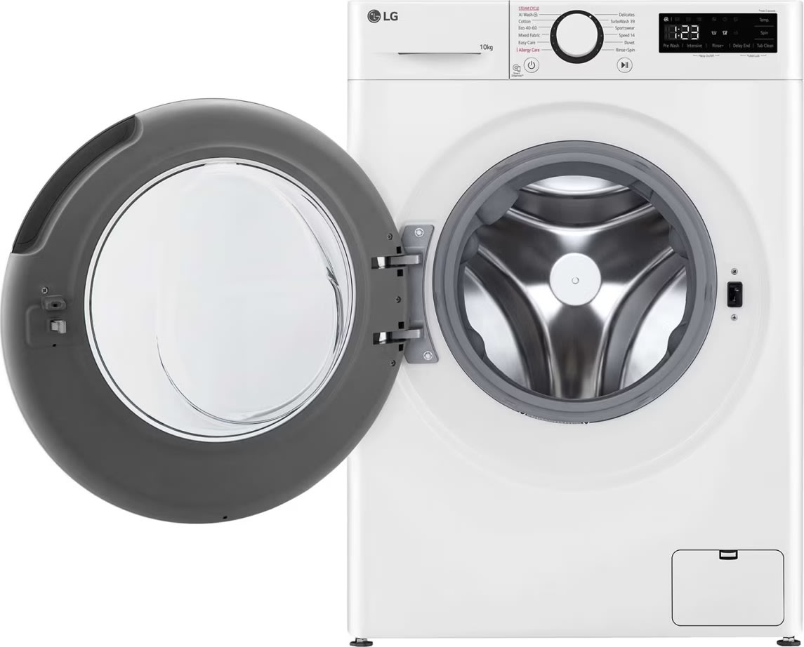 LG Tvättmaskin 10 KG, vit