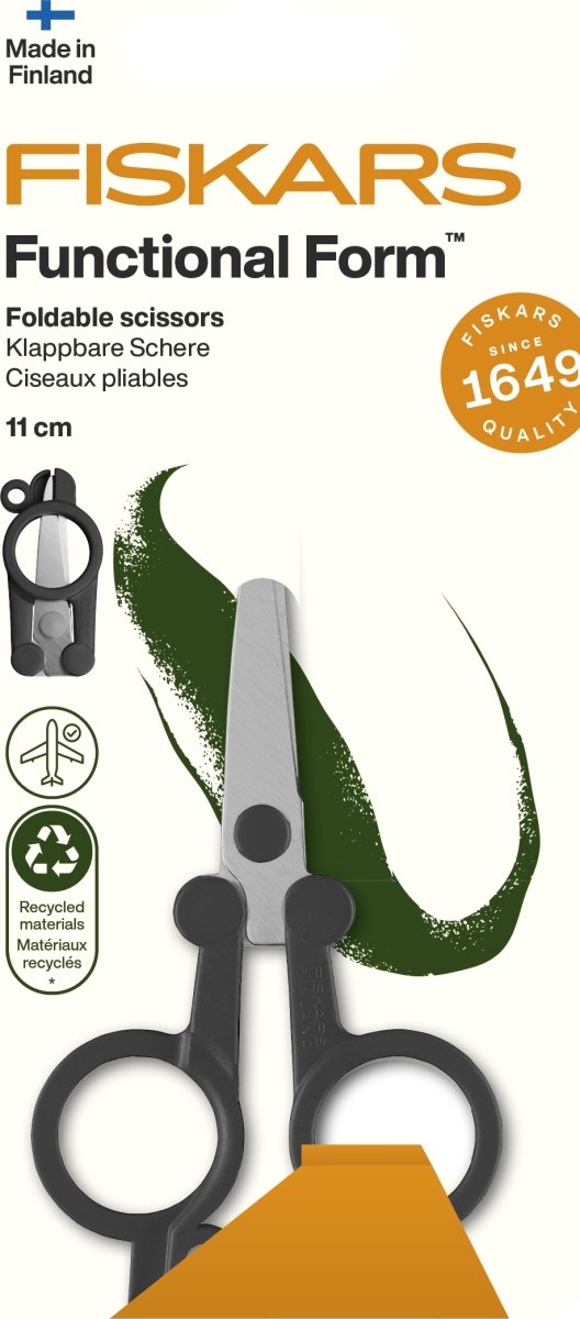 Fiskars Functional Form ReNew hopfällbar sax, 11cm