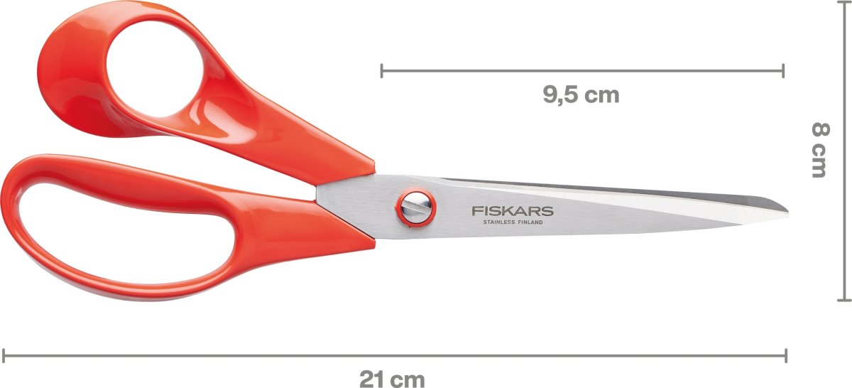 Fiskars Classic universalsax, 21 cm, vänster