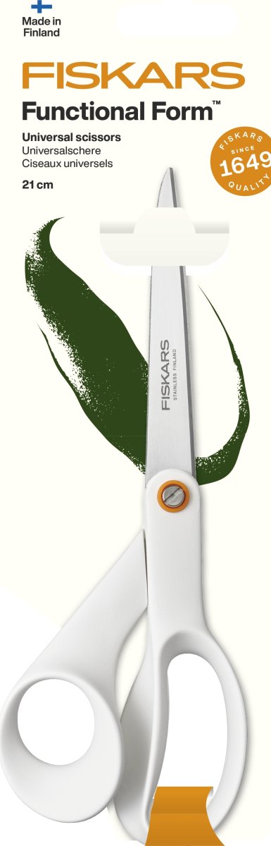 Fiskars Functional Form Universalsax, 21 cm, vit