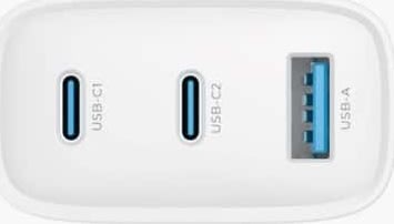 Powertrend 230V USB laddare 45W, vit