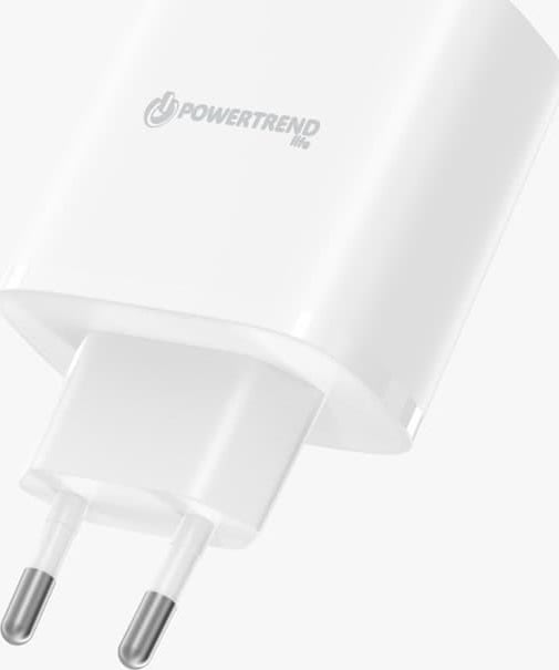 Powertrend 230V USB laddare 45W, vit