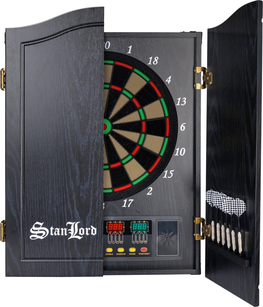 Stanlord Elektroniskt dartskåp inkl. 12 dartpilar