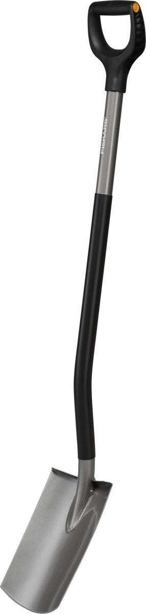 Fiskars Ergonomic Spade, grå, 125 cm.