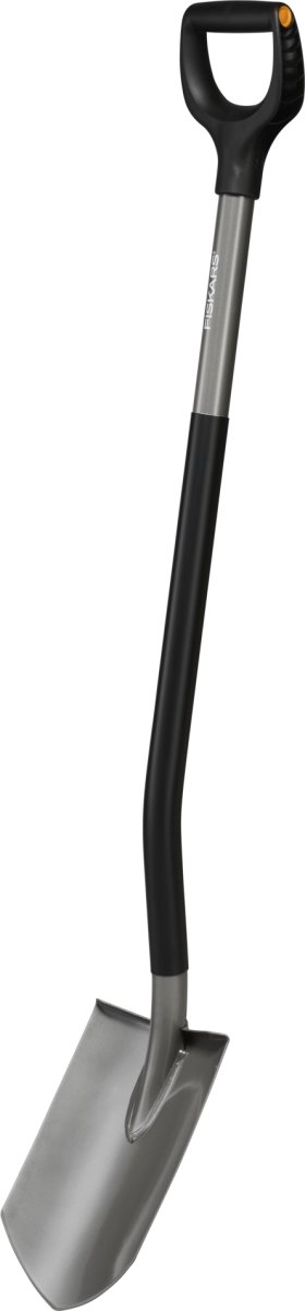 Fiskars Ergonomisk spetsig spade, grå, 125 cm.