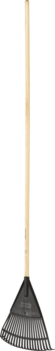 Fiskars Solid Leaf Rake, plast/trä, 199 cm.