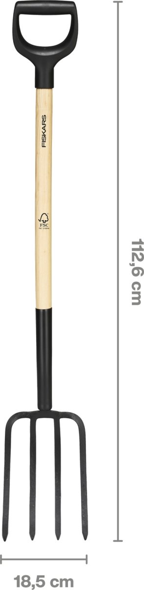 Fiskars Solid Garden Handle, stål/trä, 113 cm.