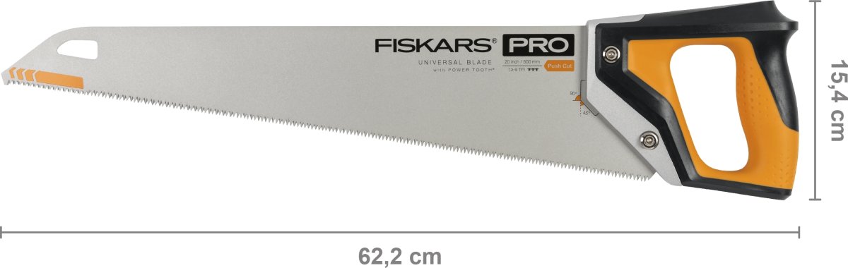 Fiskars Pro PowerTooth handsåg, 50 cm, 9 tpi