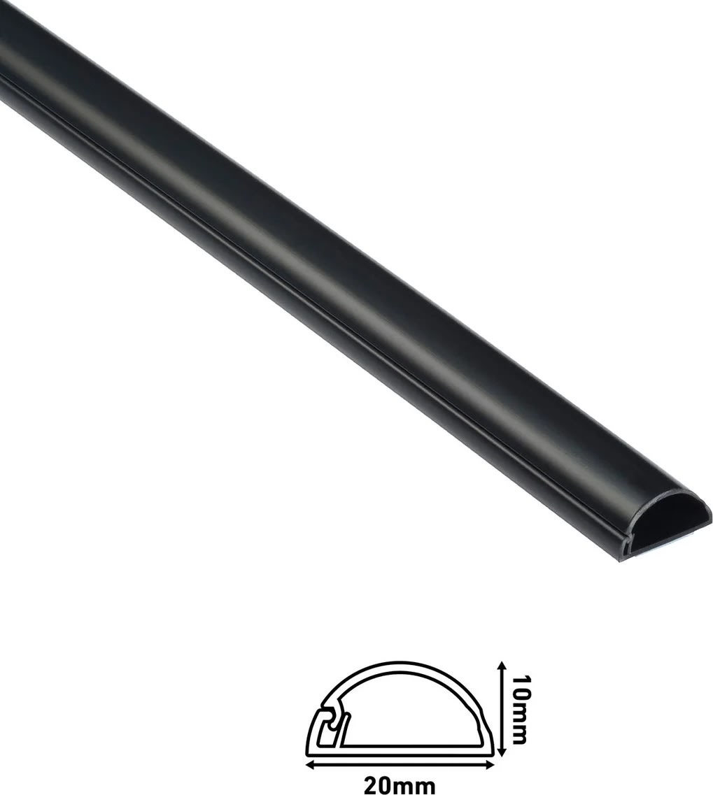 D-Line Kabelkanalsats 20x10 4x, svart