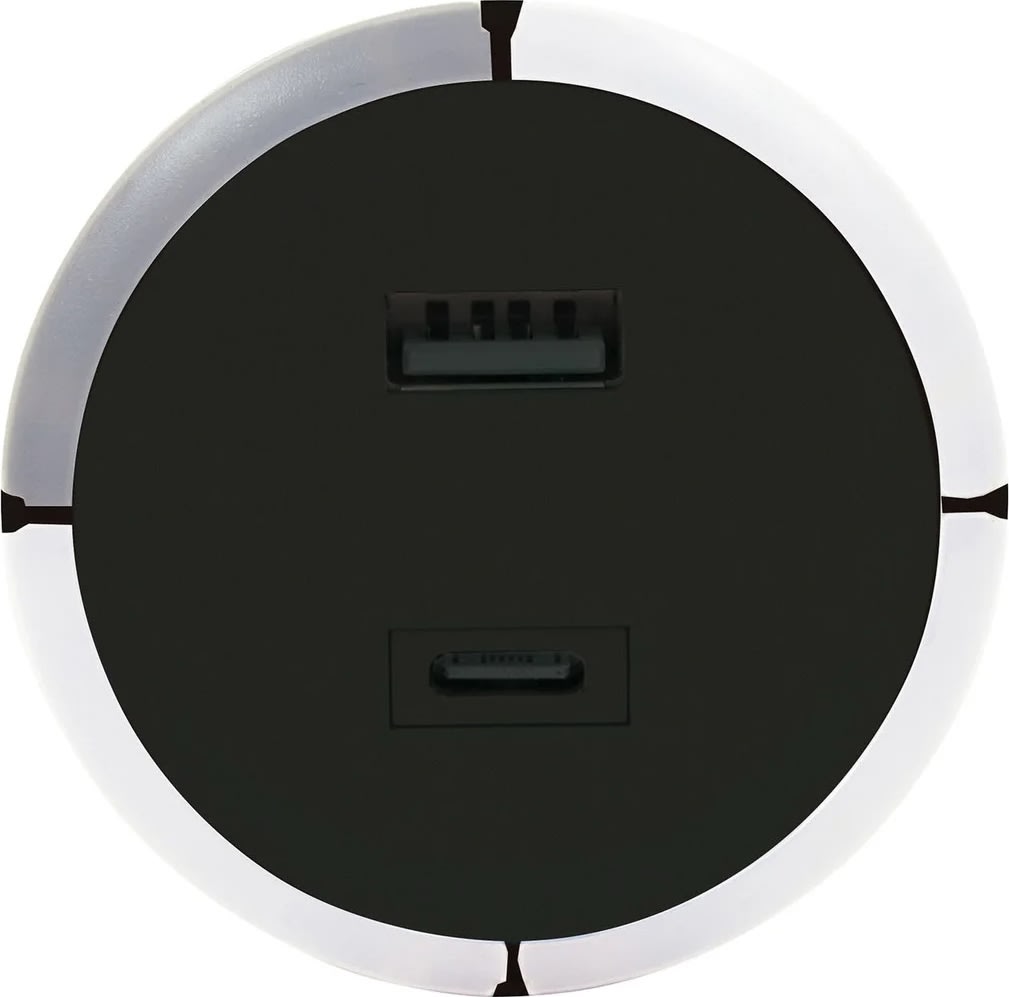 Capidi Säkerhetstimer USB A+C, svart