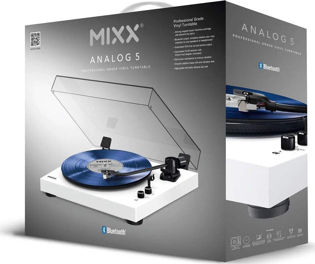 MIXX Vinylskivspelare Analogue 5 Stereo, Vit