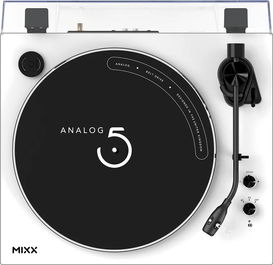 MIXX Vinylskivspelare Analogue 5 Stereo, Vit
