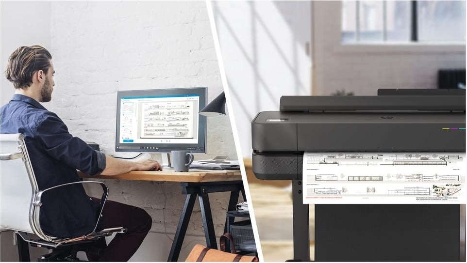 HP DesignJet T650 36" storformatsskrivare i färg