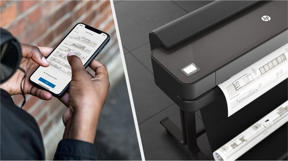 HP DesignJet T650 36" storformatsskrivare i färg