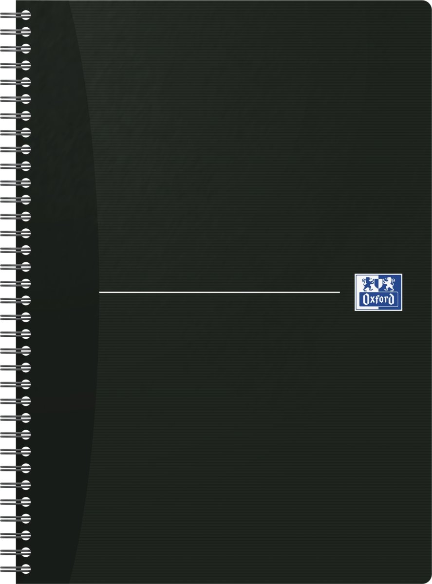 Oxford Smart Black Spiralbok A4, rutat
