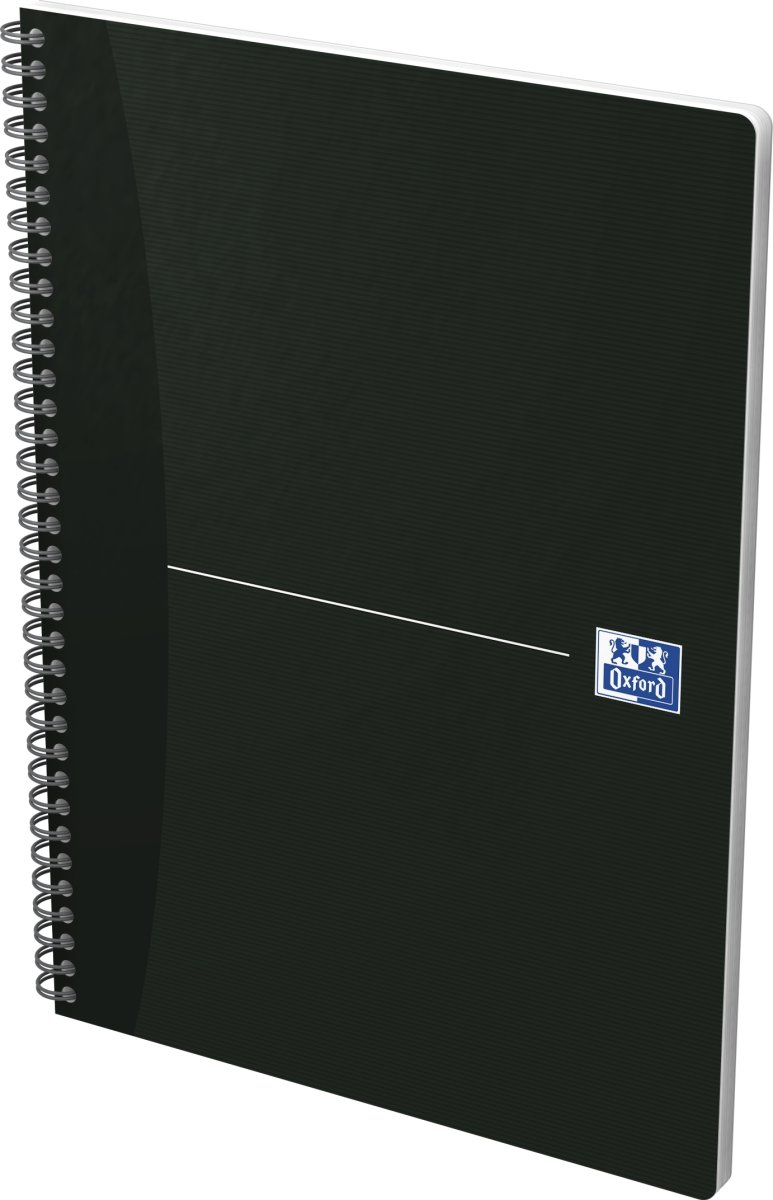 Oxford Smart Black Spiralbok A4, rutat
