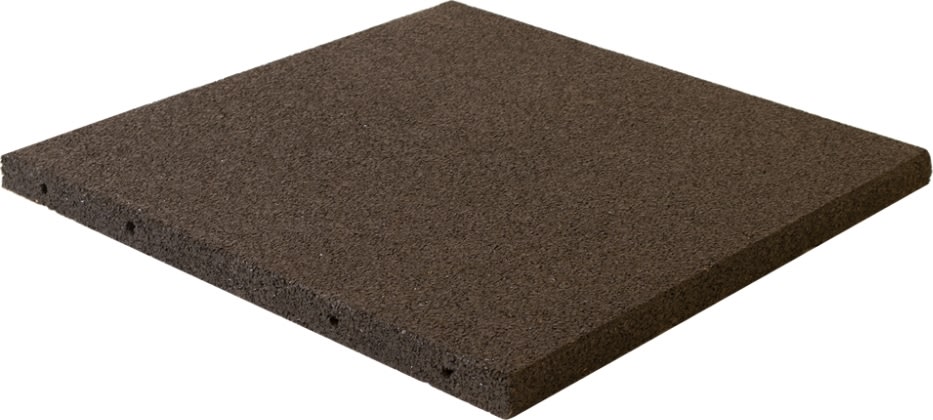 NORDIC PLAY gummiplatta 50x50x3 cm, svart, 30 st.