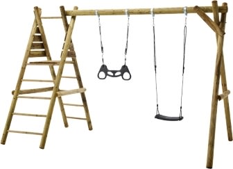 NORDIC PLAY gungställning med gunga och trapets