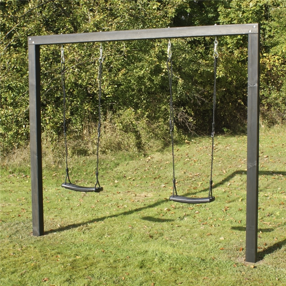 NORDIC PLAY Alma gungställning med 2 gungor, svart