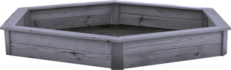 NORDIC PLAY Sandlåda, 6-kantig, grå