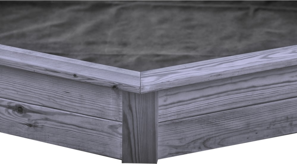 NORDIC PLAY Sandlåda, 6-kantig, grå