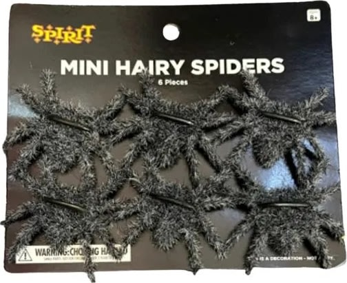 Mini Halloween Spindlar, 6 st., tyg/plast