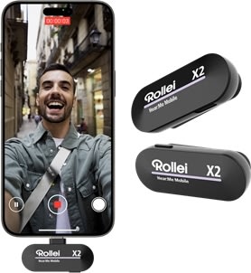 Rollei Dual Trådlös Microphone för mobil&kamera