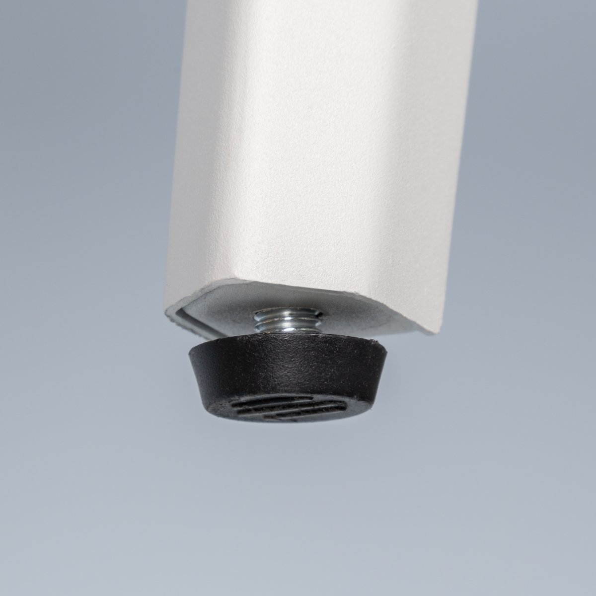 Enkel skrivbord, stålstativ/vit topp, 120x60 cm