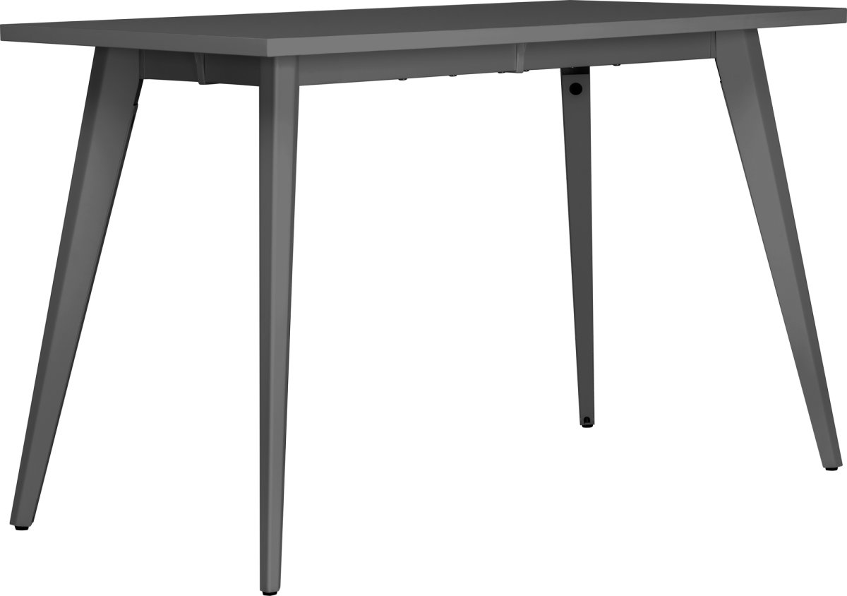 Enkel skrivbord, stålram/grå topp, 120x60 cm