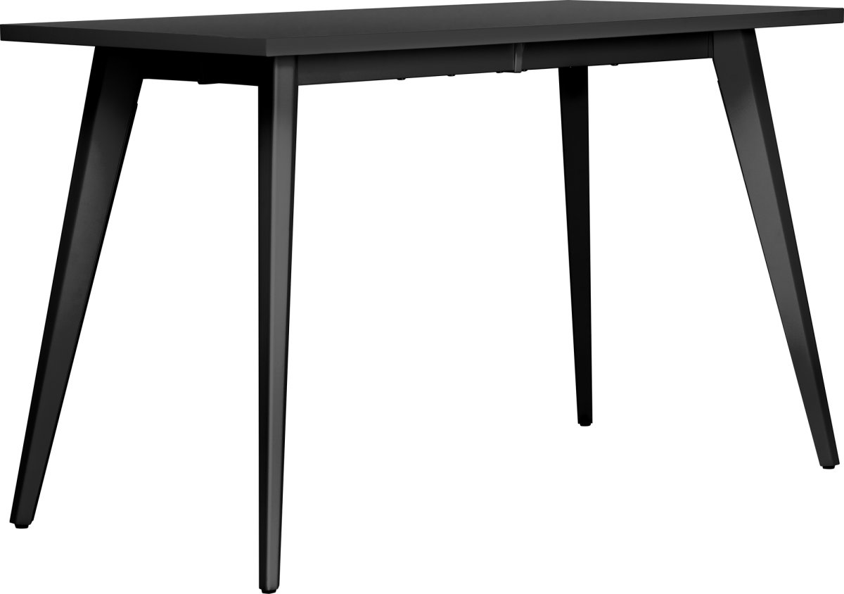 Enkel skrivbord, stålram/svart topp, 120x60 cm