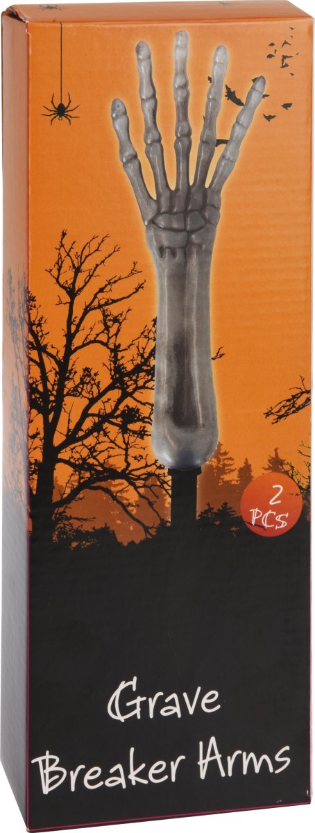 Glow-in-the-dark Skelettarm med Markspjut, 29 cm